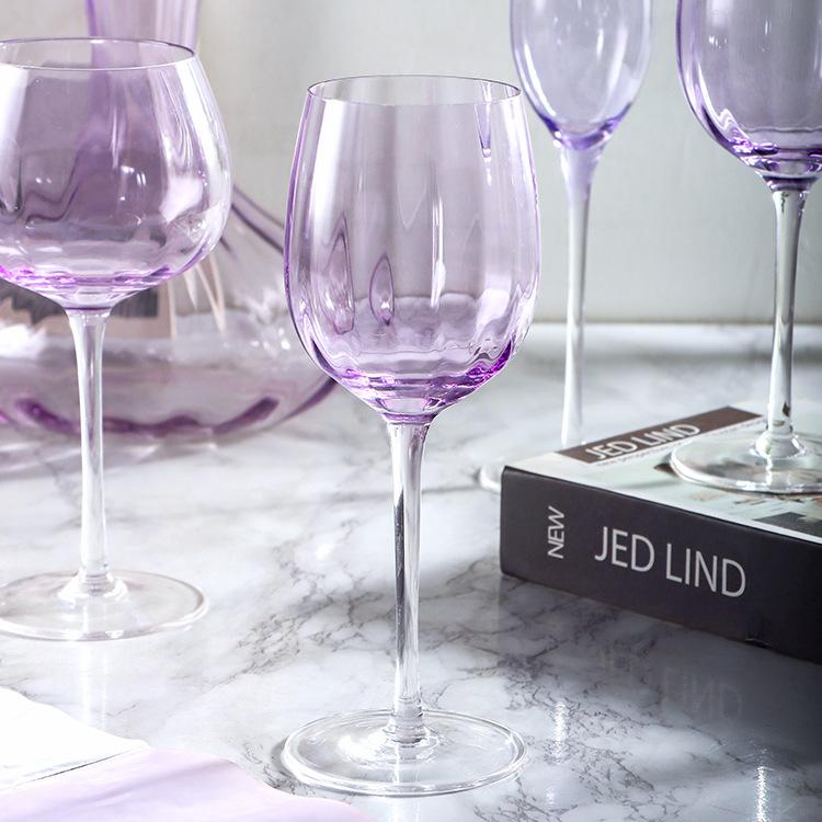 Purple Sparkling Stemless Handblown Glassware Hammered Glass Water Wine Drinkware Barware glasses