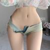 Jeans Low Waist Denim Shorts Women'S High Elasticity Plus Size Broken Holes