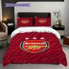 Vibrant Arsenal Emblem Design Three-piece set (1 * duvet cover + 2 * pillowcase, without core) 2DFlat Duvet cover and pillowcase Soft and comfortable