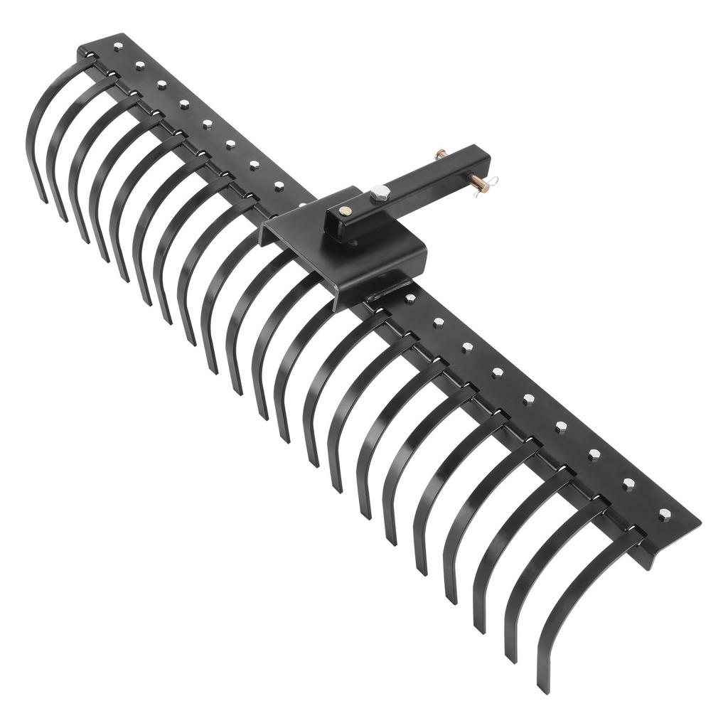 Tow Behind Landscape Rake 60" Lawn Dethatcher Rake with 21 Steel Tines