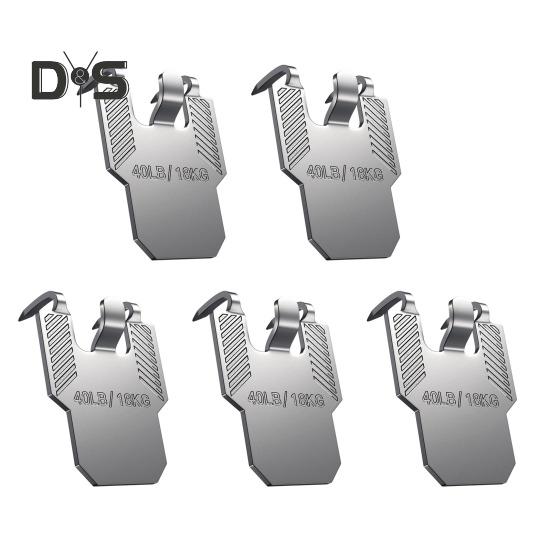 

5 шт. крючков для подвешивания фоторамок, грузоподъемность 40 фунтов, легко устанавливается, прочные настенные крючки для зеркал и фотографий из гипсокартона 5pcs