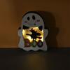 New Cute Halloween Pumpkin Lights Special Interesting Glowing Pumpkin Ghost Lights Wooden Pumpkin Lantern Party Ornaments