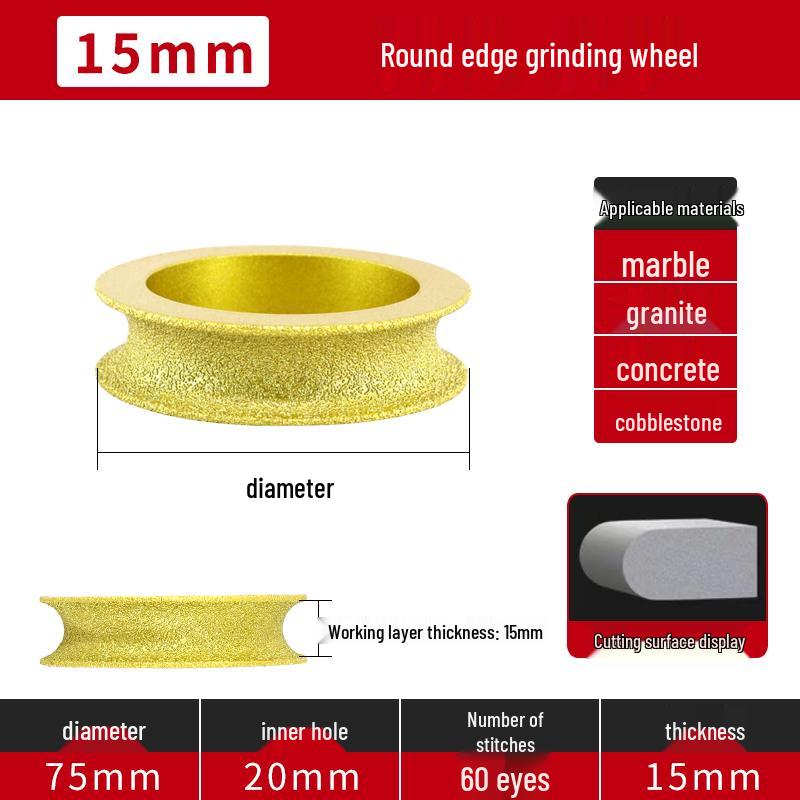Bordureuse pour Carrelage en Marbre et Meuleuse à Pierre pour Meuleuses d'Angle - Outil de Découpe, Chanfreinage et Polissage de Carrelage