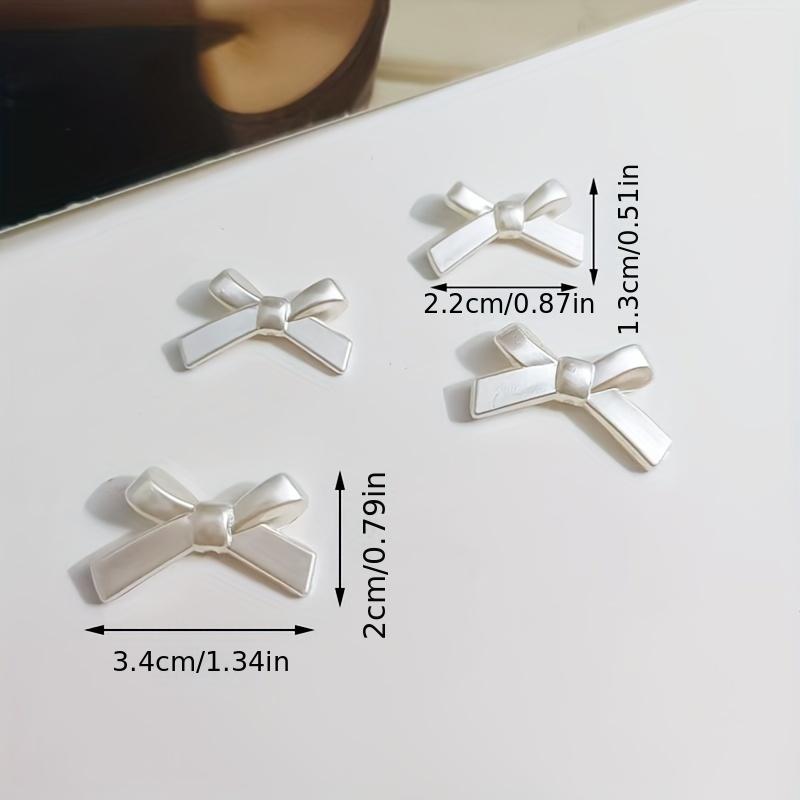4050Pcs Abs Faux Pearl-Colored Bow Tie Shaped Beads For Jewelry Making Diy Bracelet Necklace Key Chain Accessories