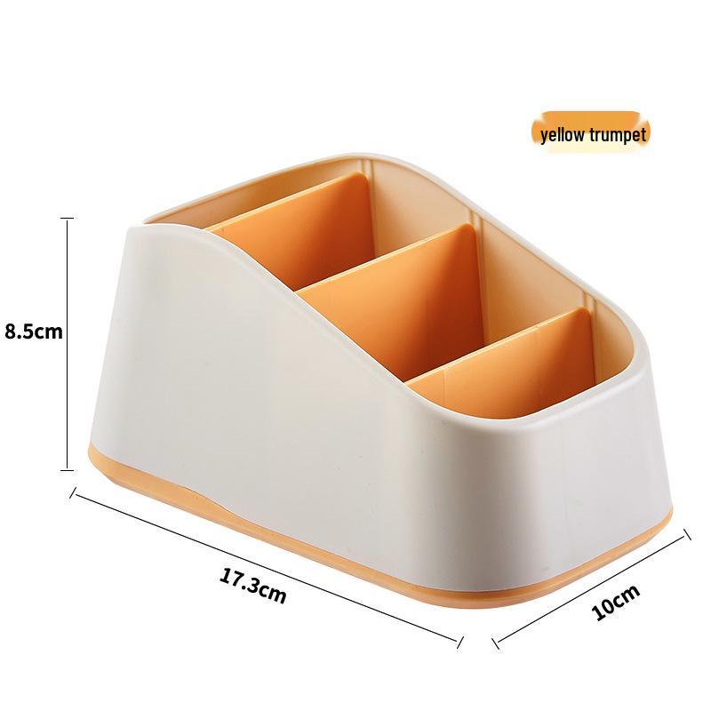 Desktop Stationery Organizer with Compartments for Markers, Paper Clips, Staples, Erasers, and Charging Cables