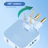 3PCS EU Plug 180° Rotatable Socket Adapter 3 In 1 US Extension Plug Multi Plug Mini Slim Wireless Socket Adapter USB Socket