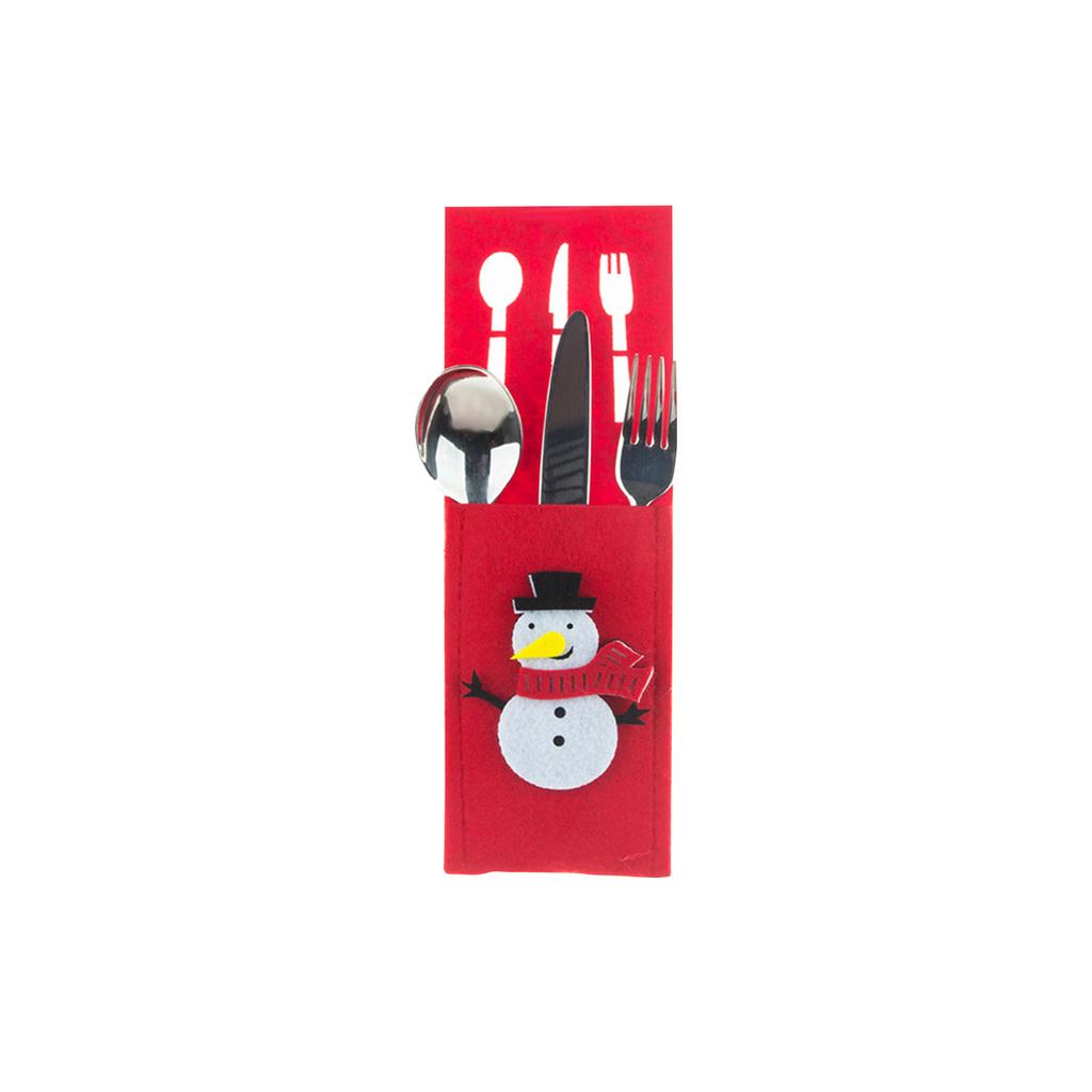 Christmas Cutlery Holders Knifes And Forks Bag Decorative Tableware Holders For Christmas Decoration Silverware Holder Pockets Set