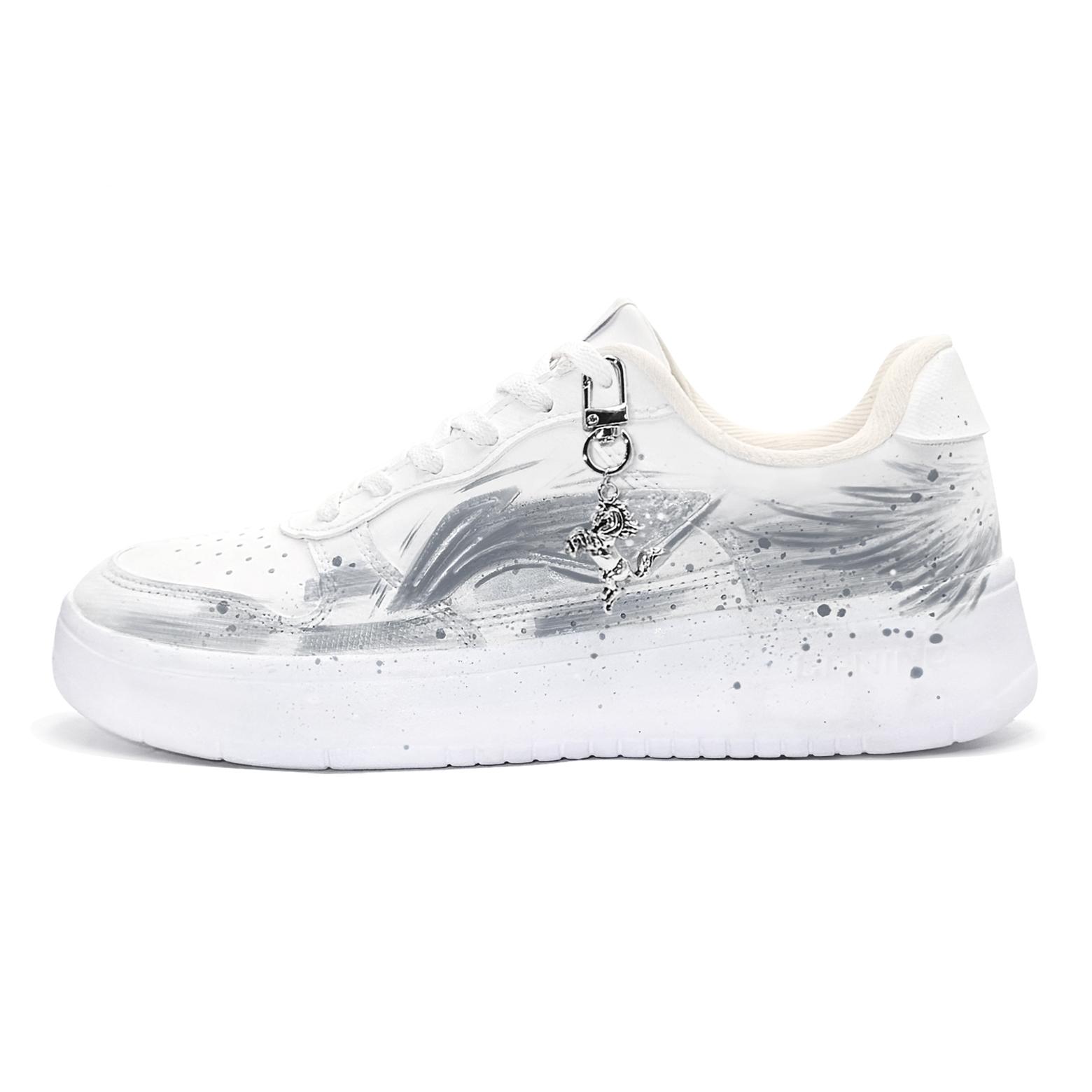

Li Ning Плавающая лодка Серебряное крыло Коллекция Года Лошади CNY, Культура Дня Нового года Низкие кеды для скейтборда Женские AGCS420-6(КомандаДва-H) 35