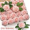 30/5Pcs Artificial Roses Flowers Foam Fake Rose Heads With Stems For DIY Wedding Bouquets Home Party Tables Decorations Supplies