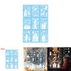 Christmas Snowflake Reindeer Window Sticker With Static Glass Decals For Holiday Decor