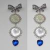 Bridal Bouquet Photo Charm Brooch Elegant Diamonds Inlayed Bowknot Brooch Pin Charm For Bride's Wedding Bouquet