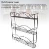 Seasonings Rack 3 Tier Metal Seasonings Organizer with Anti Slip Rubber Foot Pads for Kitchen Countertop