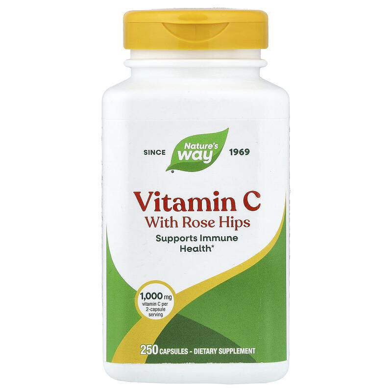 Vitamin C with Rose Hips, 250 Capsules