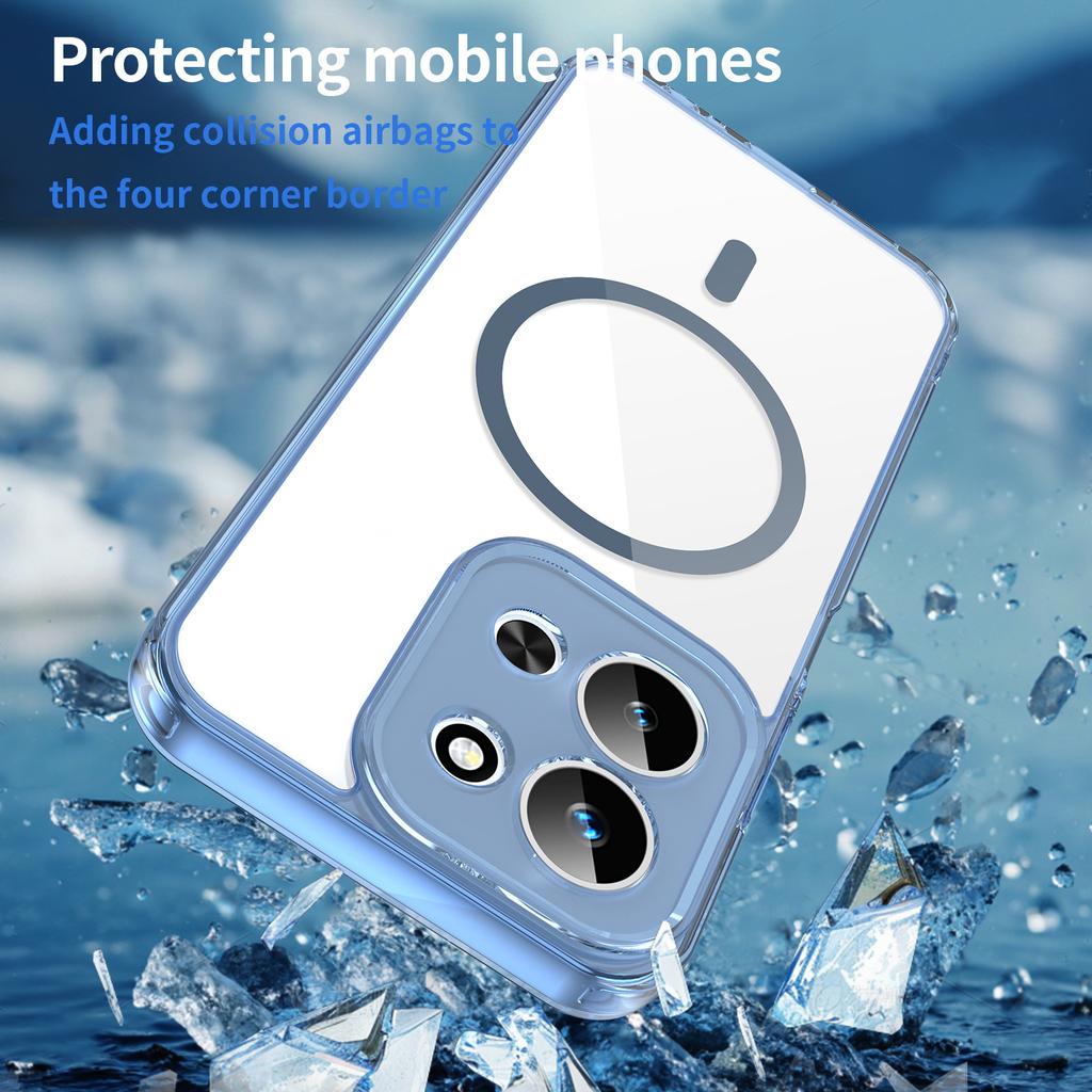 Xiaomi Redmi 15C 4G/15C 5G/Poco C85 Clear Phone Case,Non-Yellowing Magnetic Phone Case for Xiaomi Redmi 15C 4G/15C 5G/Poco C85