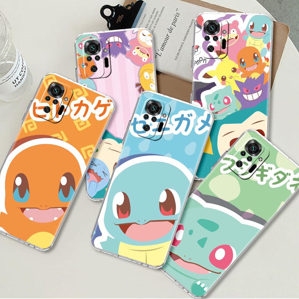 

Protective Phone Case For Xiaomi Redmi Note 11 10 9 8 Pro 9S 10S 9A 9C K40 8T 7 9T Transparent Soft Cover Cute Pokemon EEvee Sac