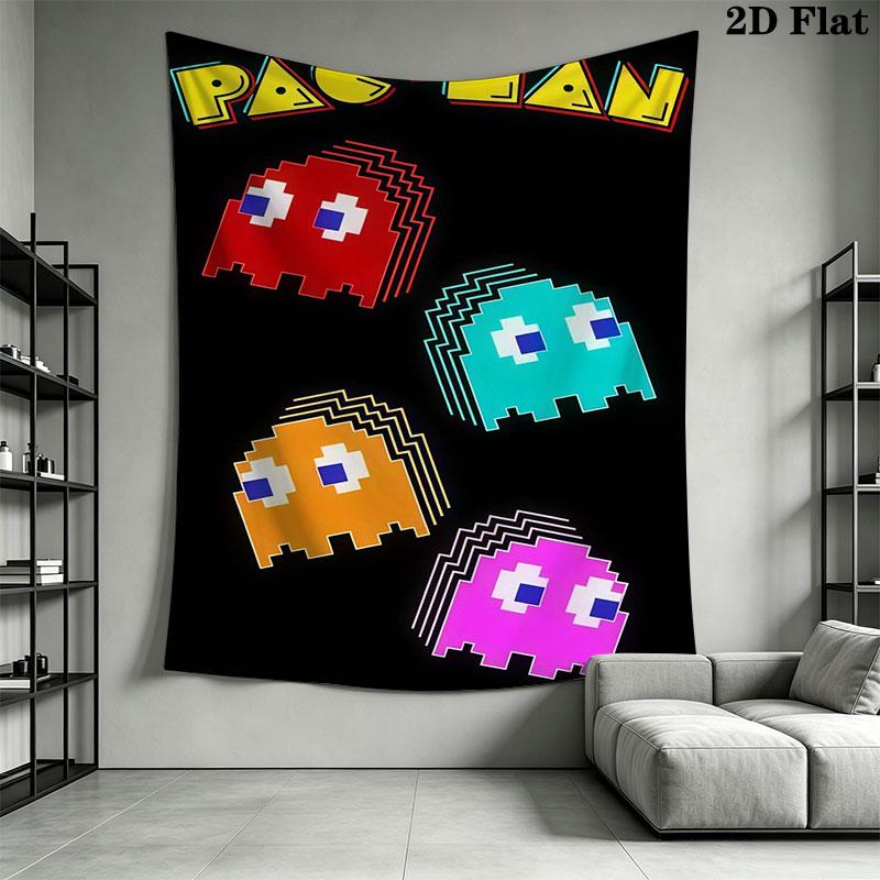 Pac-Man A Wall Hanging Printed Fabric Blanket Decorative Tapestries for Bedroom Living Room Home Decor