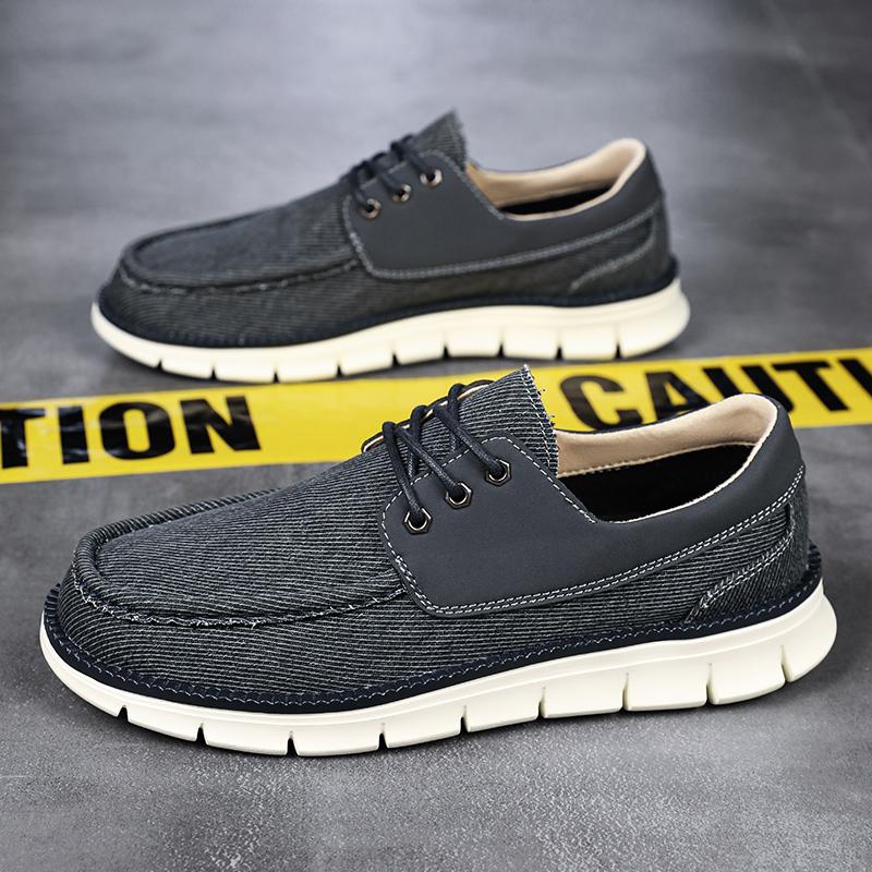 Mode Stor Storlek Utomhus Herr Casual Denim Canvas Skor Vulkaniserade Skor Mode Lyxig Stil Designer Andningsbara Herr Sneakers Loafers