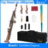 Soprano Saxophone Straight Bb Soprano Sax Set Brass Body Woodwind Instrument With Case Cleaning Cloth Reed Straps Accessories