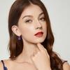 Temperament Water Drop-shaped Violet Zircon Rose Full Diamond Group Set Deep Purple Pendant Earrings Women's  2026