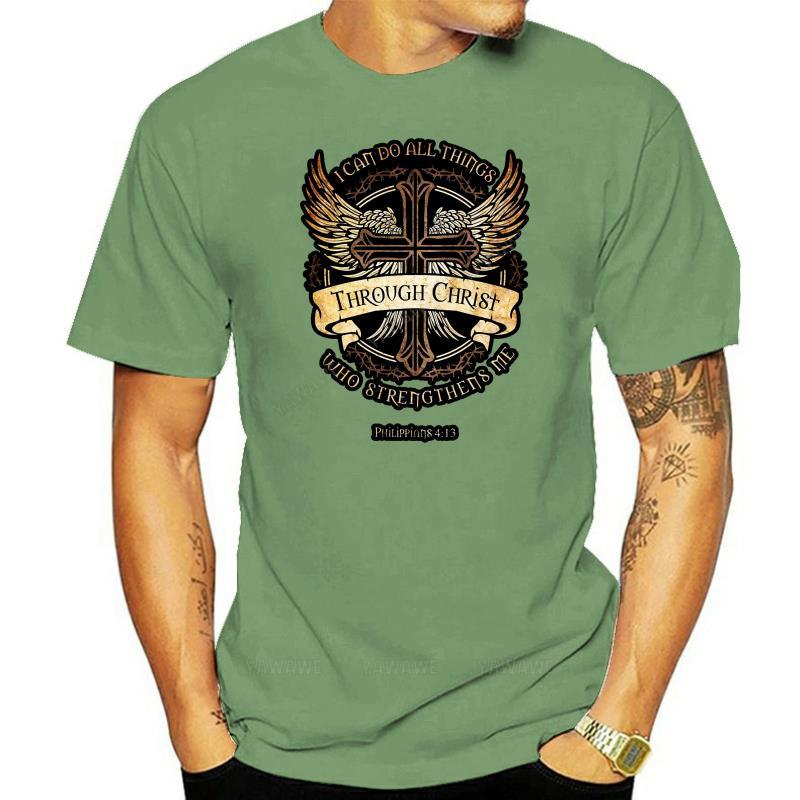 Brand man teeshirt Philippians 413 Christian Men T Shirt Summer Cotton Men Fashion Trends Leisure TShirt fashion mens tshirt