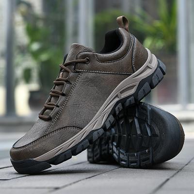 Herrenschuhe Frühjahr 2025 Lederoberfläche vielseitige Sportschuhe Herren bequem Freizeit mittleren Alters und ältere Laufschuhe Übergröße Board-Schuhe