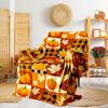Jansun Pumpkin Blanket Fall Soft Orange Throw Decor for Couch Chair