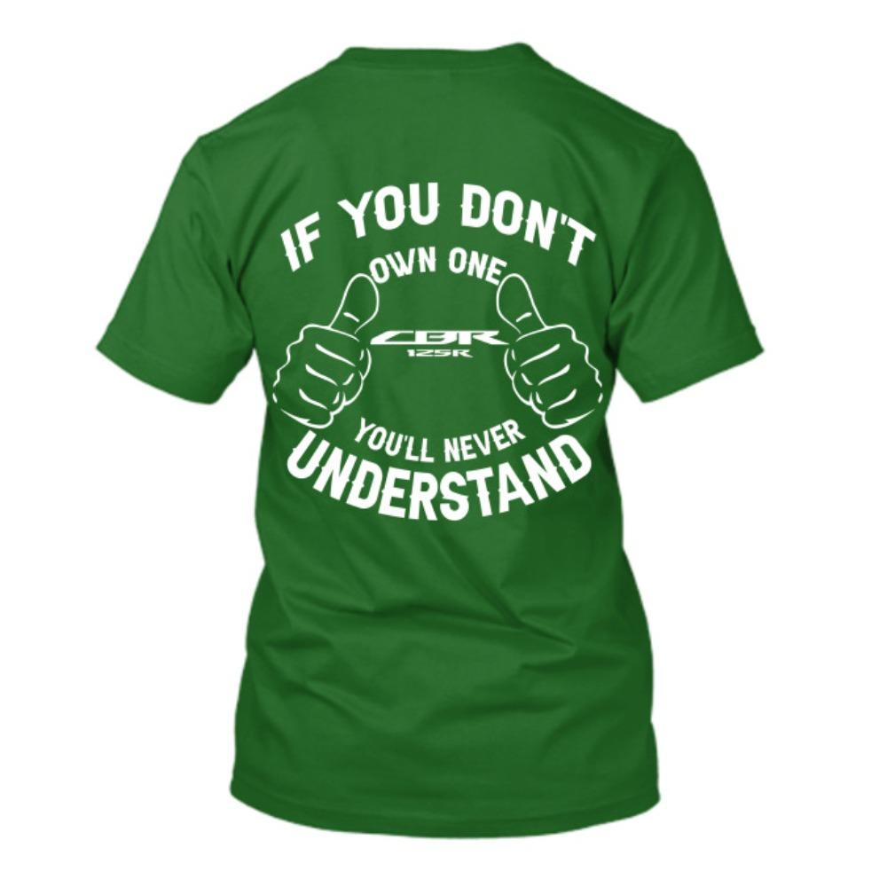 Honda Mens and Womens Tshirt Honda CBR 125R Summer Motorcycle Tee Racing Shortsleeved Spring Cycling Offroad Versatile Top