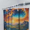 Sunset Mountain Majesty: Scenic Landscape Pattern Shower Curtain For A Tranquil And Inspiring Bathroom Dcor