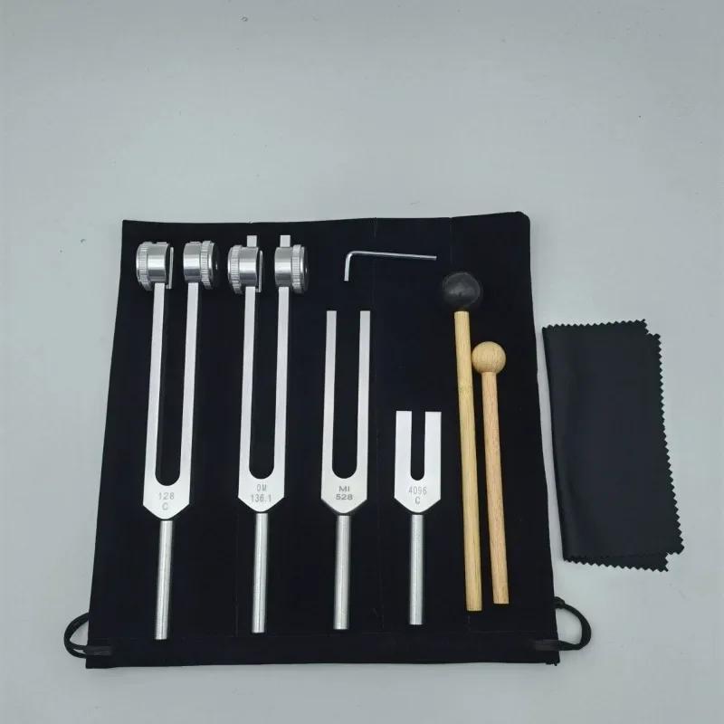Tuning Fork Therapeutic Diapason Therapy 128Hz 136.1Hz 528Hz 4096C Tuning Forks Set Healing Sound Chakras Harmonizer Accessories