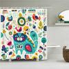 Cute Cat Shower Curtain Lovely Cartoon Funny Colorful Animal Pattern for Pet Kids Girls Fabric Bathroom Decor Curtains with Hook