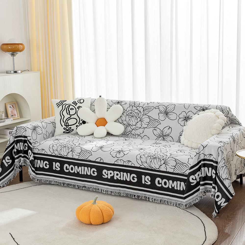 Полотенце для дивана из шенилла с защитой от царапин от кошек Nordic Ins — фото 8