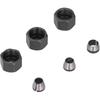6Pcs Router Collet Replacement Carbon Steel Router Collet Chuck Adapter with Nut 6mm 6.35mm 8mm for Trimmer Engraving Machine