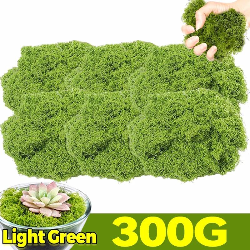 300/30g Artificial Green Moss Eternal Life Moss Grass Mini Landscape Fake Grass DIY Craft Faux Preserved Plant Moss Garden Decor