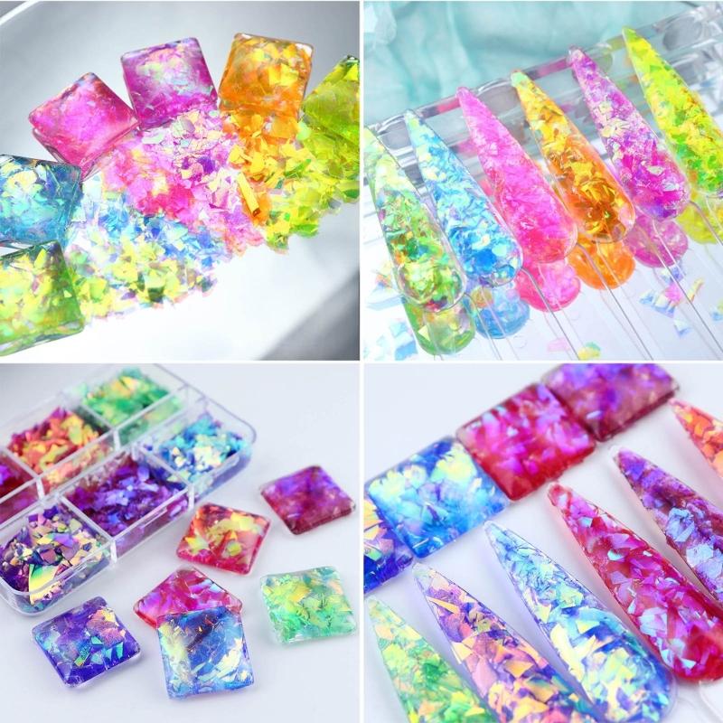 Resin Mold Fillers Irregular Shaped Sequins Nail Art Manicure Flakes Decors