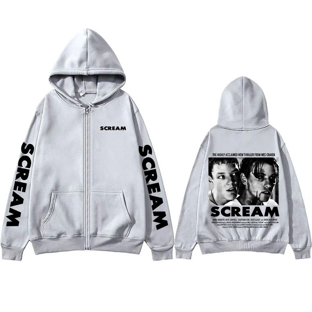 Horror Movie "Scream" Billy Loomis Zipper Hoodie Printed Zipper Hoodie Daily Men's and Women's Versatile Hoodie