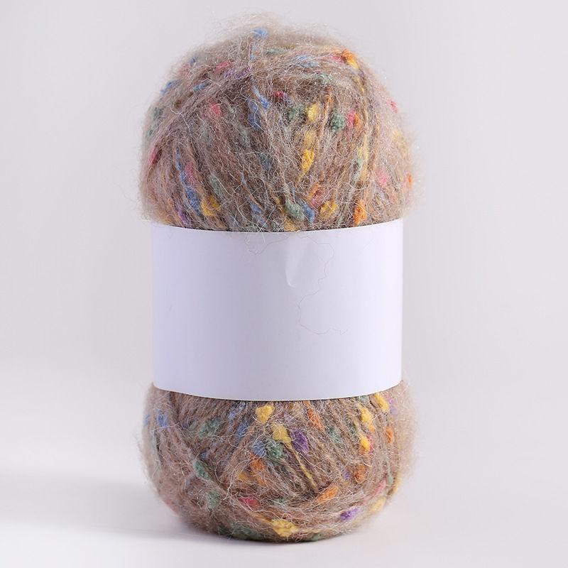 100g/zestaw Kolorowa przędza moherowa w kropki do robienia na drutach ręcznych DIY Szaliki Czapki Torby Odzież Lalki Polarowe kulki Miękka puszysta nić
