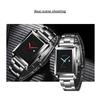 New square watch Steel band Quartz watch Calendar Watch Business Men's Watch Student Watch Small watch
