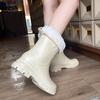 Water shoes new medium and low tube women's fashion rain boots, women's outer wear thickened non-slip women