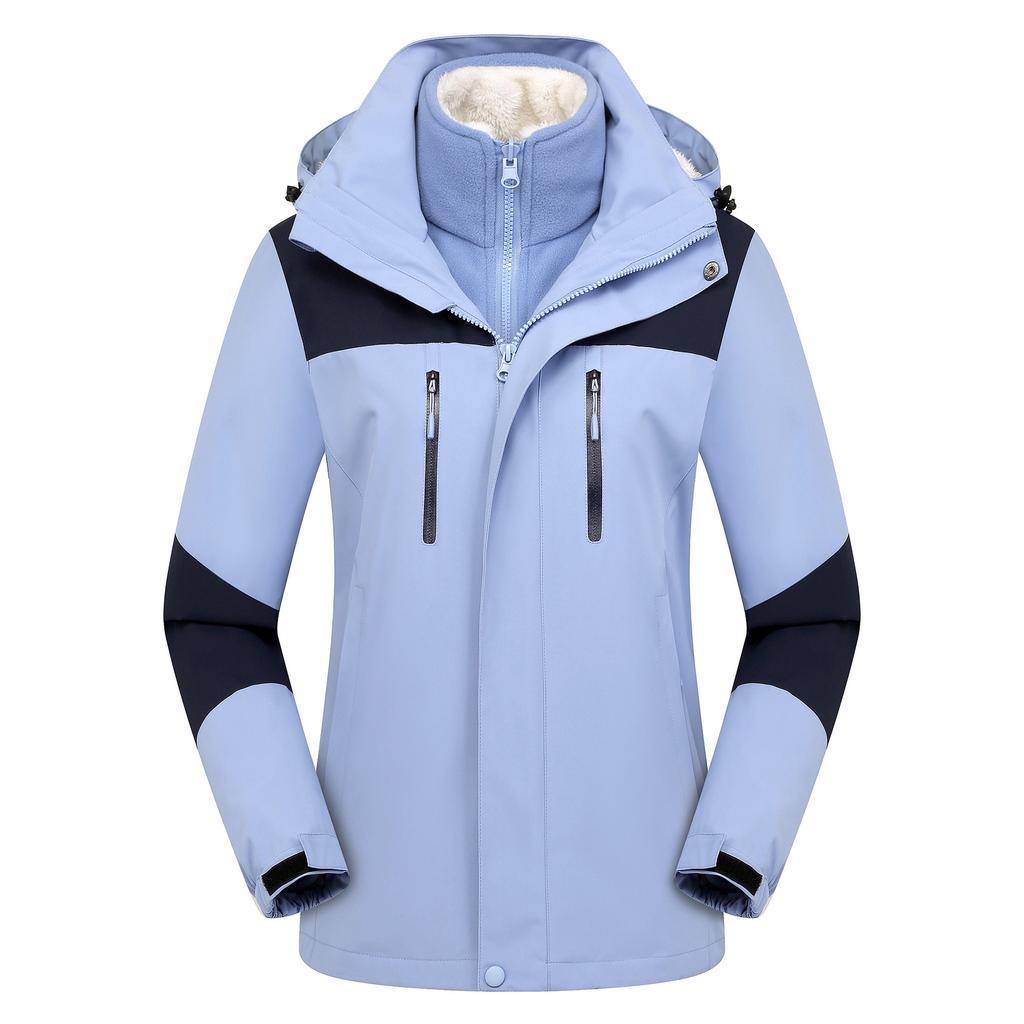 Three-in-one Women's Outdoor Removable Velvet Liner Jacket