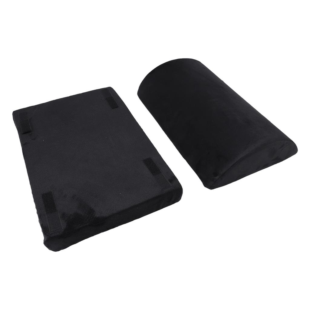 Foot Rest Black Ergonomic Height Adjustable Half Cylinder High Rebound Memory Foam Footstool for