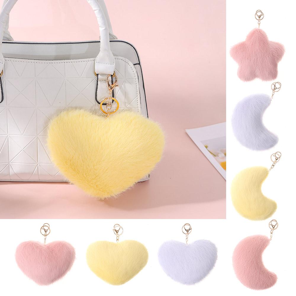 Creative Gift Moon Pattern Heart Plush Pillow Pink Color PP Cotton Soft Pillow Soft Star Shape Stuffed Pillow for Birthday