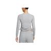 Nike Sportbekleidung Gerippter Pullover Mode Kurzarm T-Shirt Damen Tops Dunkelgrau Mischfarbe HV8728063
