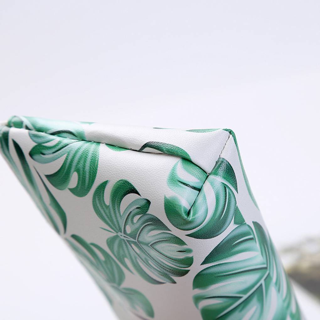 PU Leather Pencil Case Pen Bag Purse Cosmetic Makeup Brush Pouch Handbag Holder