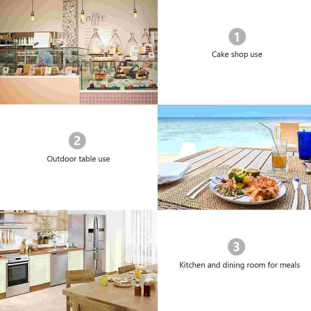 Kunststoff Transparent Lebensmittel Snack Kunststoff Lebensmittel Tablett Deckel Kuchen Staubdicht Lebensmittel Schutz (16x7cm)