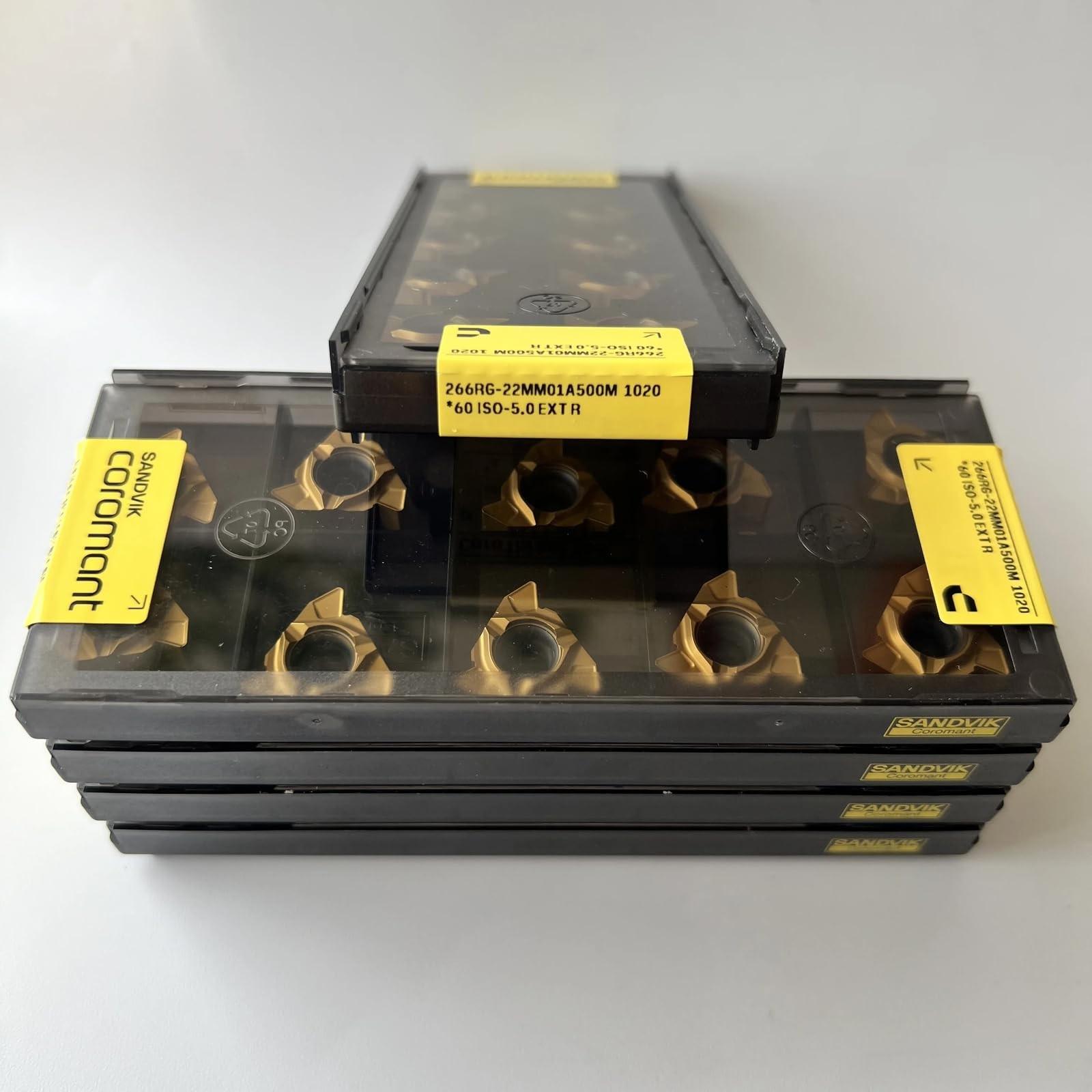 

Original Sandvik / 266RG-22MM01A500M 1020 CNC lathe carbide blade tool 10 Pcs