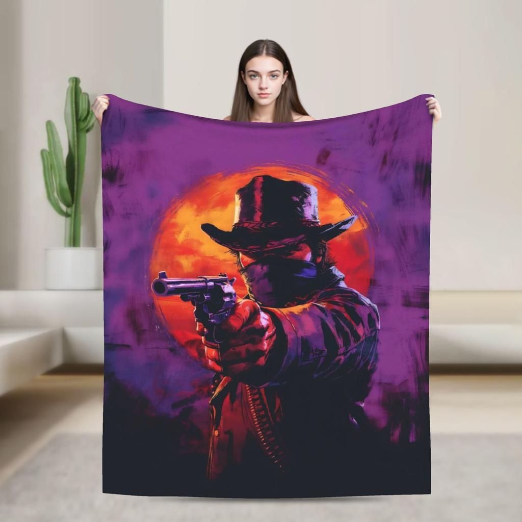 Arthur Morgan Blanket Multi-size Cozy and Lightweight Throw Blankets for Sofa Couch and Bed