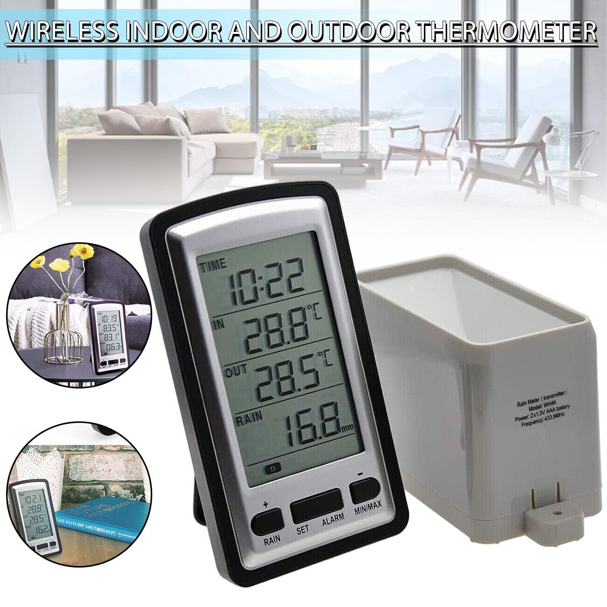 

PDTO Беспроводной термометр Метеостанция с температурным дождемером и дисплеем времени