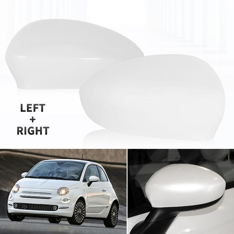 Door Side Wing Rearview Mirror Cover Cap For Fiat 500 500c Grande Punto 595 Abarth 695 2007 2008 2009 2010 - Mirror Housing