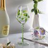 Kreative Bemalte Tulpe Hohe Cocktailgläser Blume Kristall Saft Champagnergläser Rotweingläser Hausgemachtes Trinkgeschirr