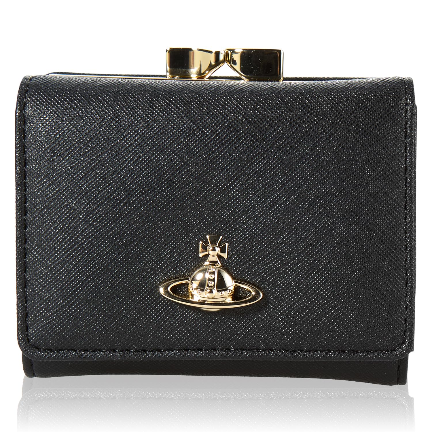 

Vivienne Westwood SAFFIANO BIOGREEN SMALL FRAME WALLET 51150027U S000B N401 BLACK Wallet Tri-fold чорний